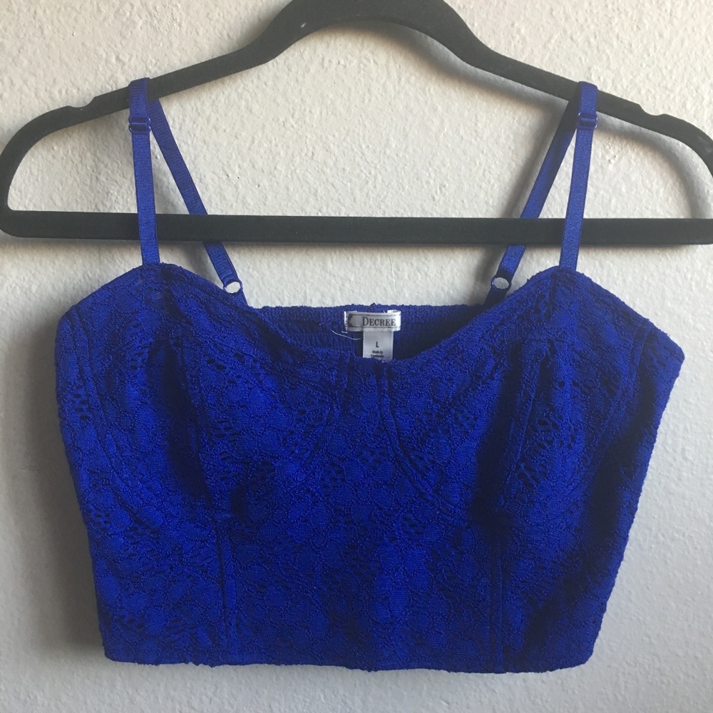 🏈 DECREE ROYAL BLUE CROP TOP #217